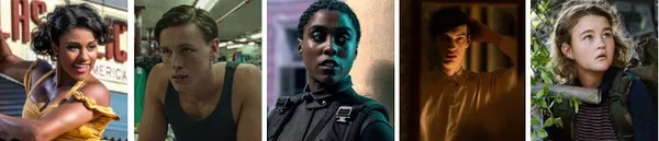 From left, Ariana DeBose, Harrison Dickinson, Lashana Lynch, Kodi Smit-McPhee and Millicent Simmonds