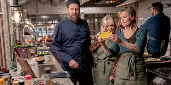 Peter Stormare, Sussie Ericsson and Marie Richardson in Food And Romance (Tisdagsklubben)