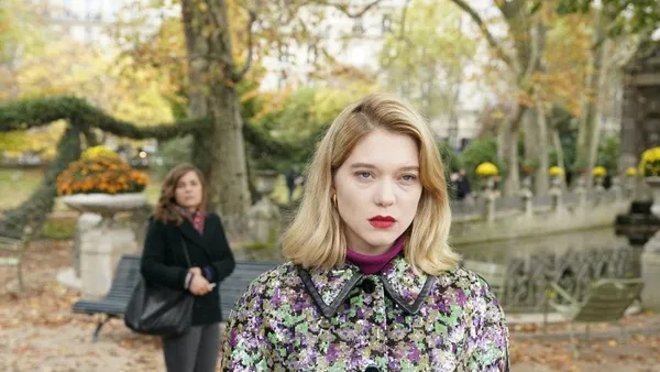 Léa Seydoux newsreader in France