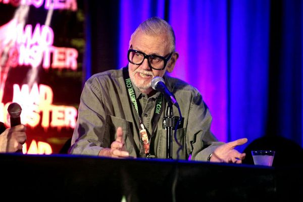 George Romero speaking to fans