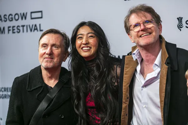 Tim Roth, Koki and John Maclean on GFF red carpet