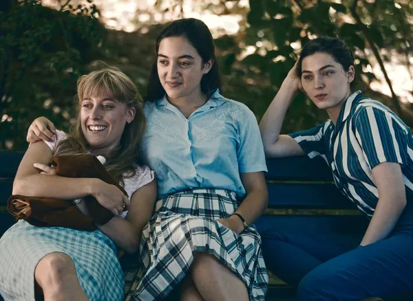 The cast of Happening, from left, Louise Orry-Diquero, Anamaria Vartolomei and Luàna Bajrami. Audrey Diwan: 'My desire to make the film came out of the shock of learning about the reality, the truth of what Annie Ernaux had gone through'