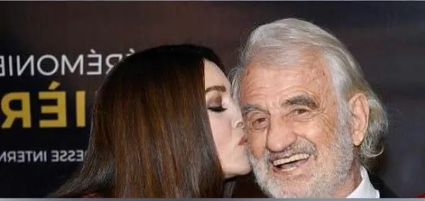 Monica Bellucci and Jean-Paul Belmondo at Lumiere Awards