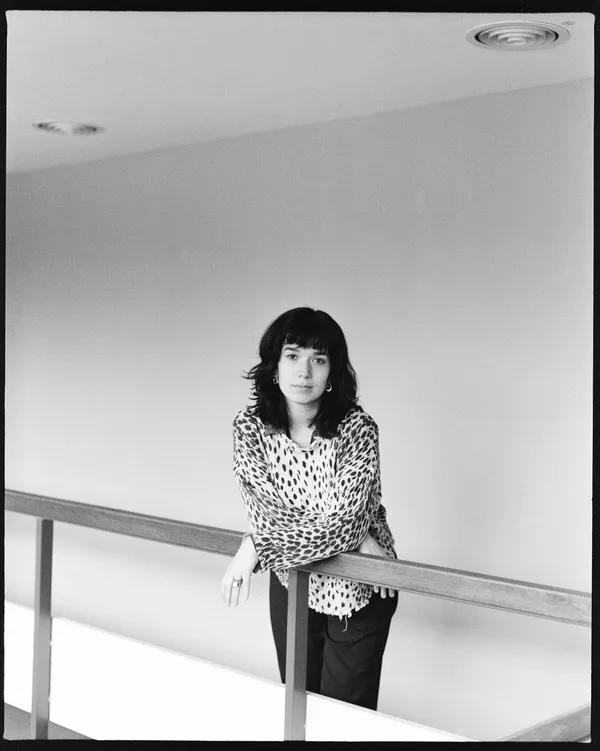 black and white portrait of the director Sarah Miro Fischer