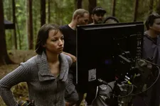 Tereza Nvotová on set