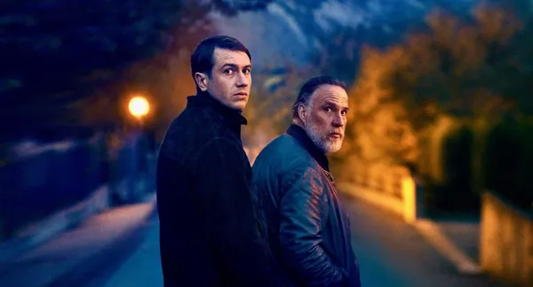 Bastien Bouillon and Bouli Lanners in The Night Of The 12th