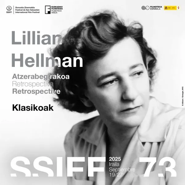 Poster for the Lillian Hellman retrospective at San Sebastian Film Festival, showing the screenwriter