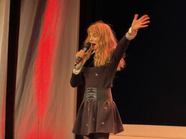 Rock on: Jury president Arielle Dombasle welcomes her 'amazing family' of cohorts at the Dinard Festival of British and Irish Film